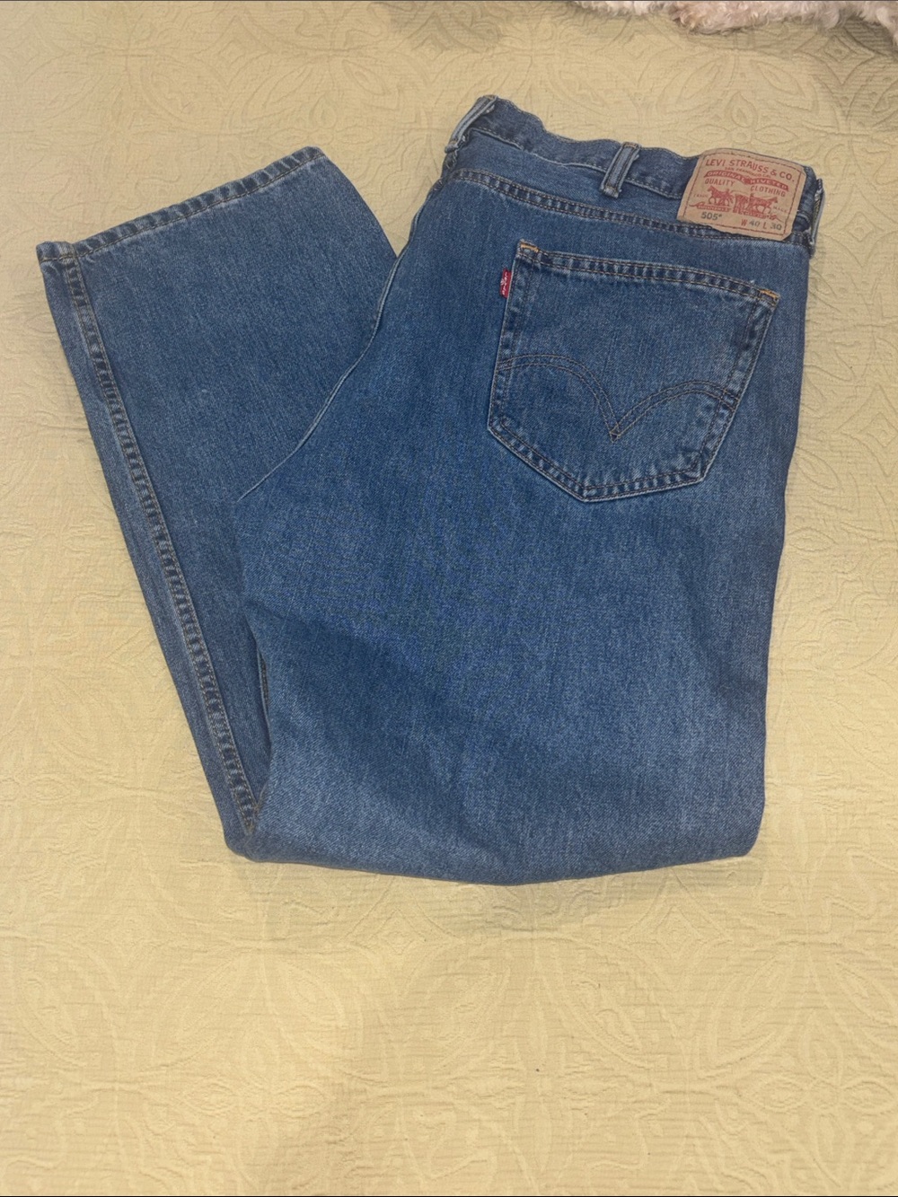 Levi's Men's 505 Blue Classic Straight Jeans Sz 40 x 30
